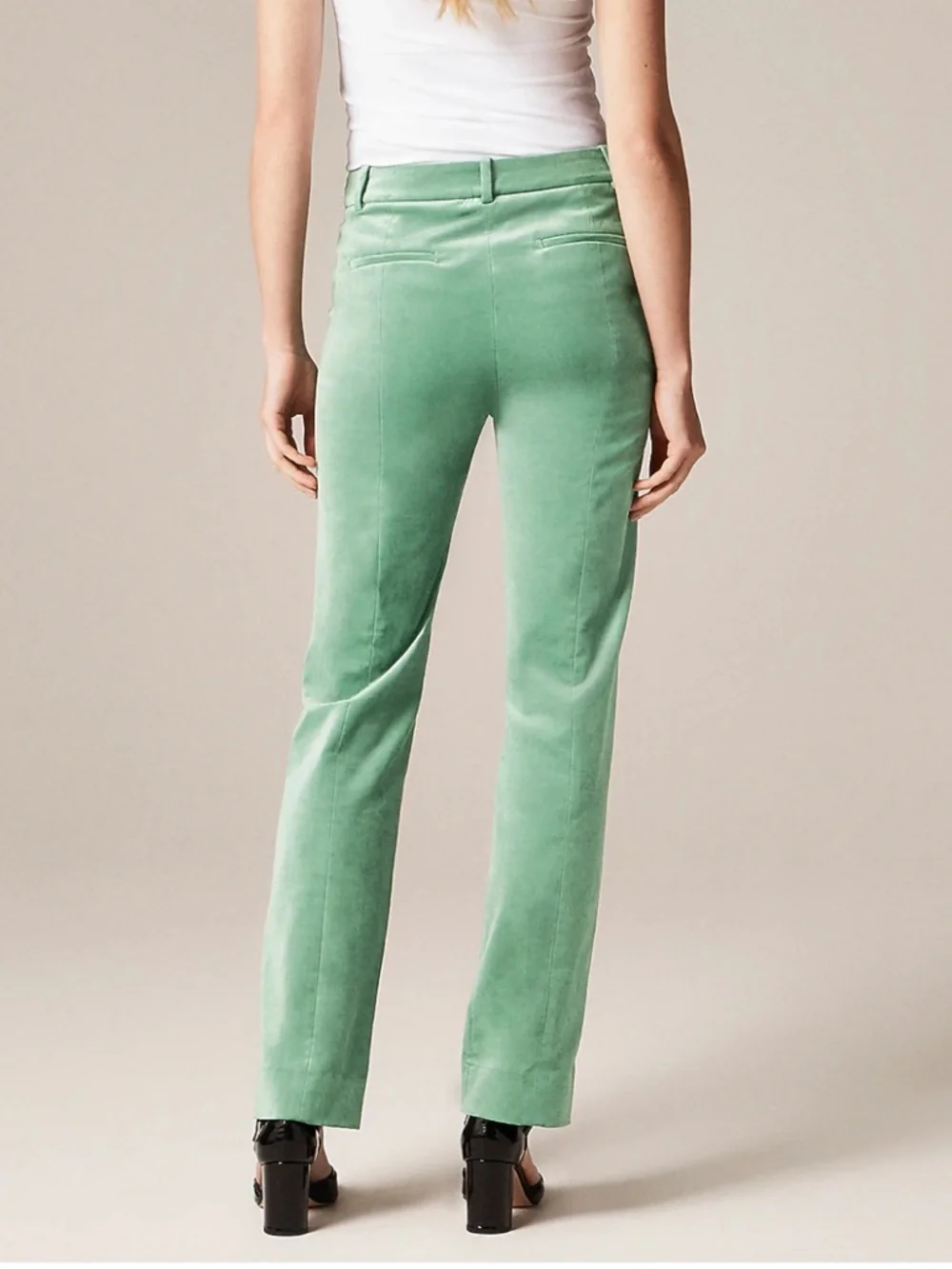 J. Crew Velvet Stella Pant in Slate Blue